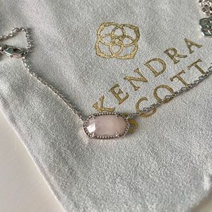 Kendra Scott - Elisa Silver Necklace Rose Quartz